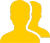 A yellow icon of silhouettes of two people